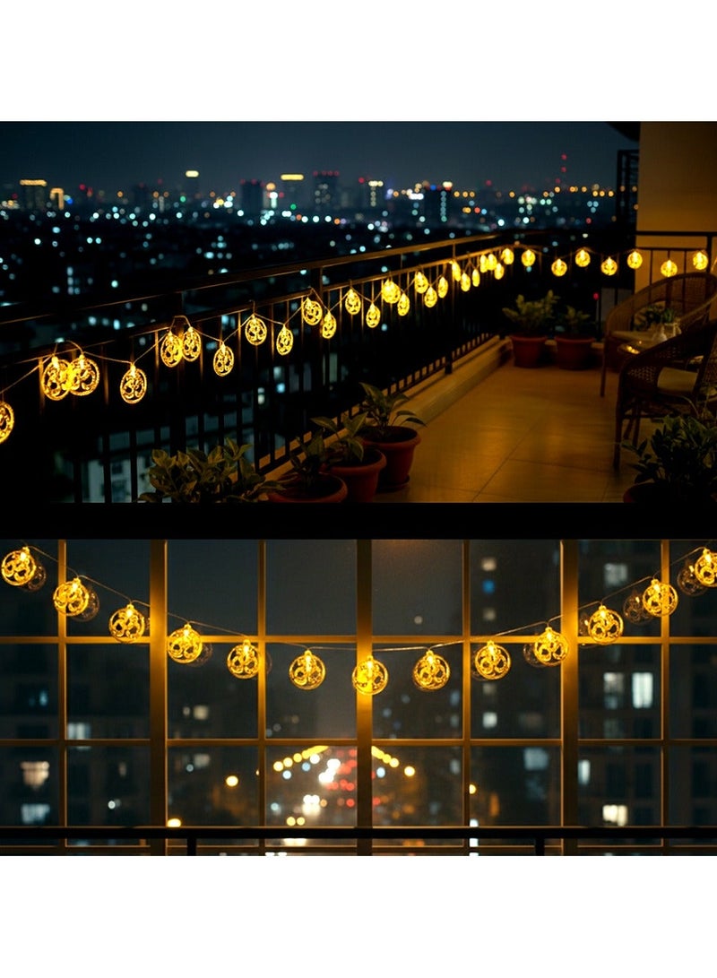 ZAYO LED Golden Om String Lights Battery and USB Powered Spiritual Fairy Lights for Home Décor, Diwali Festival & Wedding Party Decoration Lights -  2 Meter - Image 4