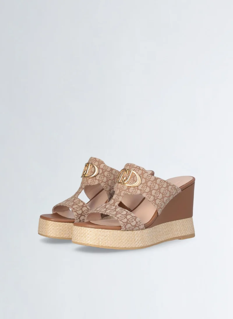 Liu Jo Raffia-heeled sandals