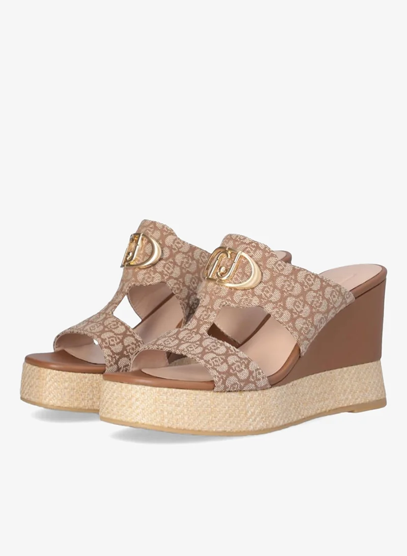Liu Jo Raffia-heeled sandals