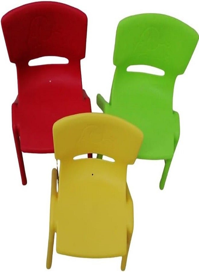 Generic 3-piece children's study chair set, colorful, innovative design, comfortable and lightweight  - Image 1