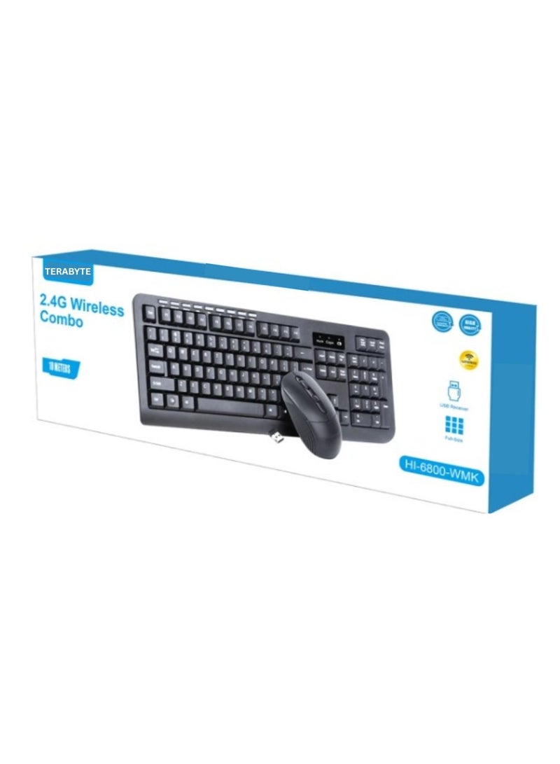 Terabyte 2.4G Wireless keyboard &mouse combo black color - Image 1