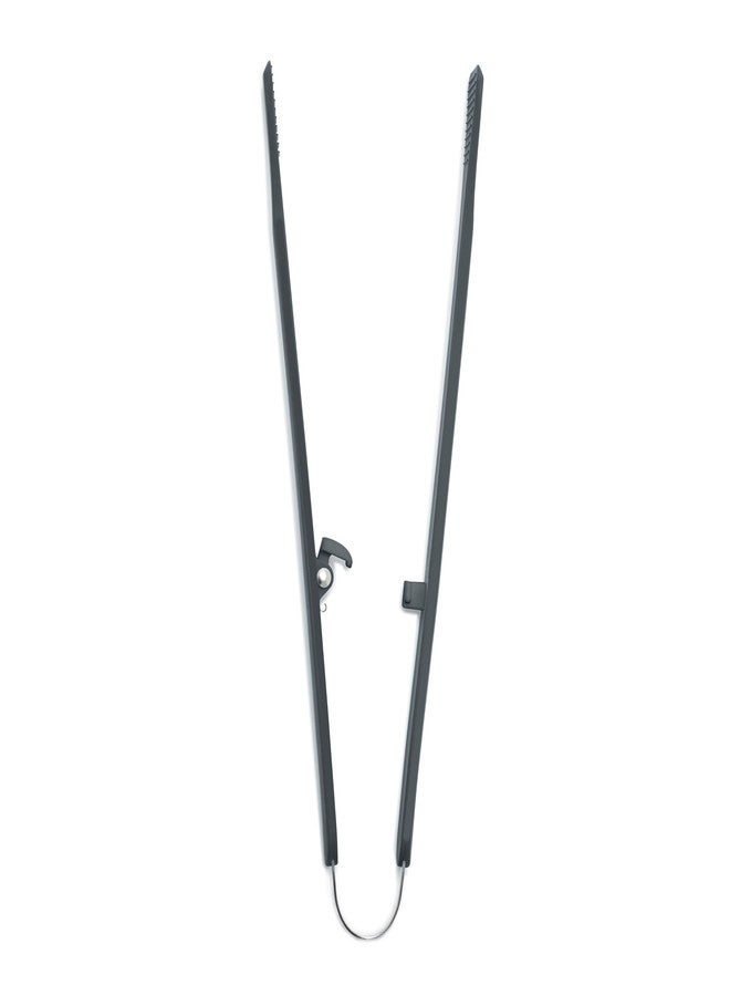 جرين بان ملقط سيليكون من جرين بان، مثالي للطبخ والشواء والتقديم، مناسب للسلطات، أداة مطبخ، مصنوع من مطاط مرن غير لاصق، قلب فولاذي صلب، مقاوم للحرارة، مقبض مانع للانزلاق، خالٍ من مادة BPA، آمن للغسل في غسالة الأطباق، رمادي - Image 1