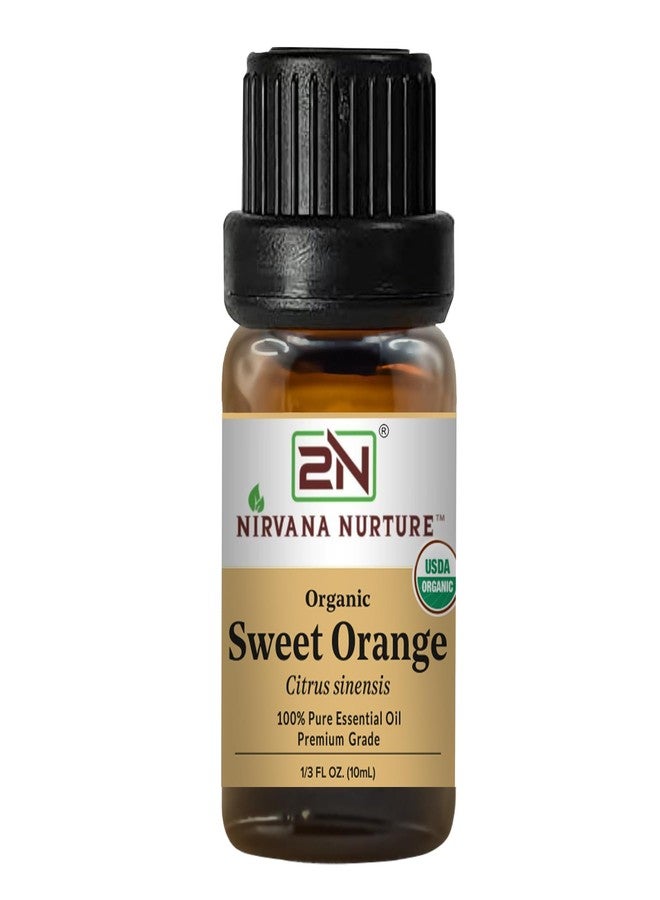 Nirvana Nurture Sweet Orange Essential Oil, USDA Certified Organic, 100% Pure Undiluted, Aromatherapy Oil for Diffuser, Hair & Skin Care - Image 1