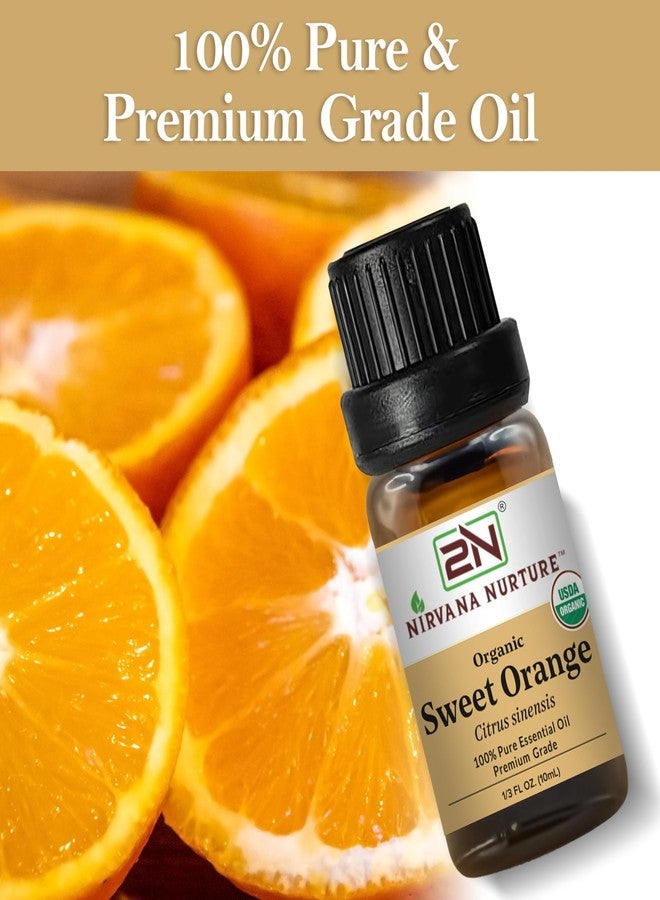 Nirvana Nurture Sweet Orange Essential Oil, USDA Certified Organic, 100% Pure Undiluted, Aromatherapy Oil for Diffuser, Hair & Skin Care - Image 2