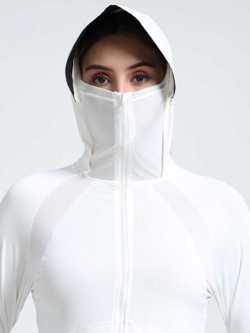 FABSPORTS Women's UV Protection Sun Screen Jacket, Full Zip Sun Protection Clothing, Lightweight with UPF 50+ Protection for Outdoors, with Pockets, Sun Protective Clothing for Women - Image 5