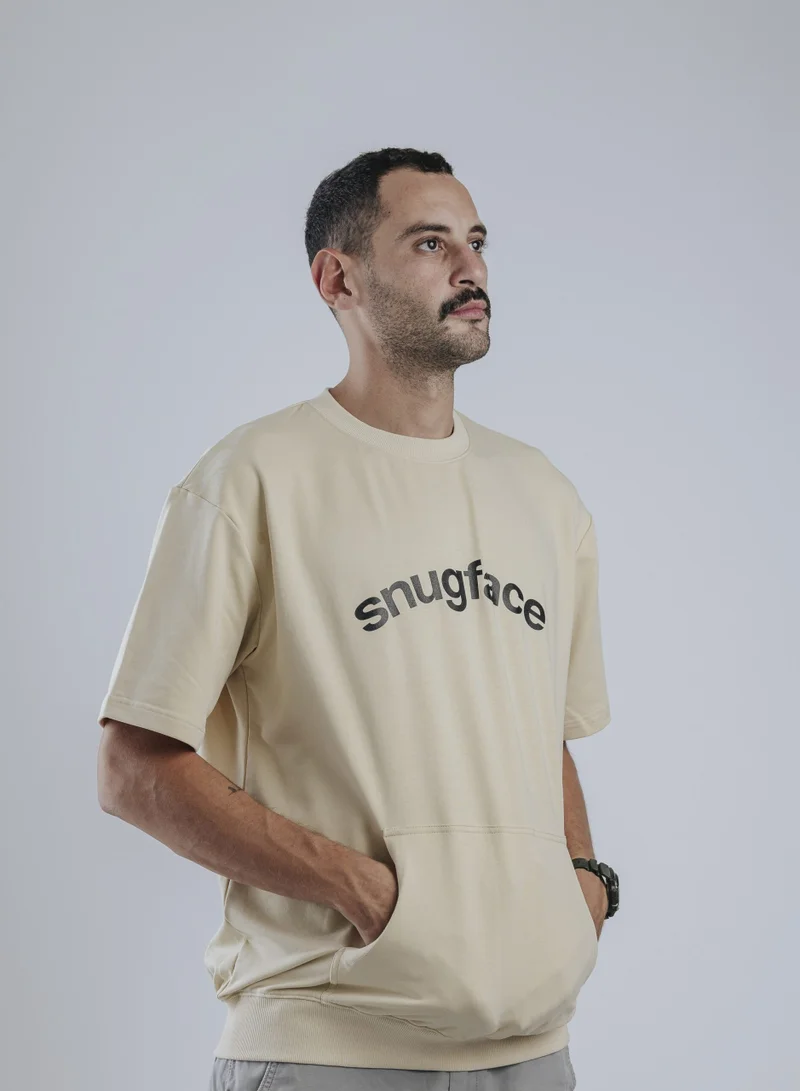 Snugface Snugface The Hooshee Oversized Tshirts, Beige, SF15-1BEI, Size-L