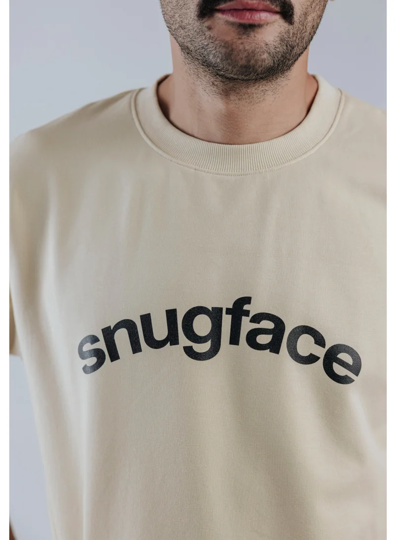 Snugface Snugface The Hooshee Oversized Tshirts, Beige, SF15-1BEI, Size-L