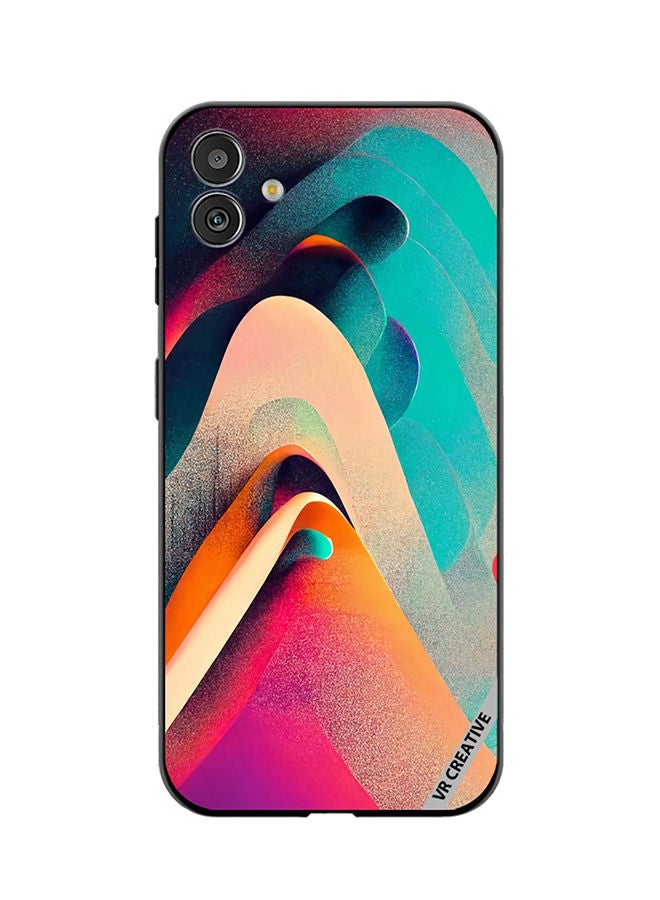VR CREATIVE Protective Case Cover For Samsung Galaxy F14 Abstract Waves Lines Design Multicolour - Image 1