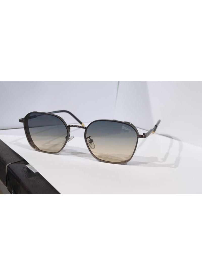 Aping AP-D2368 C2 Oversized Gunmetal Sunglasses - 56mm Multi-Gradient Lens