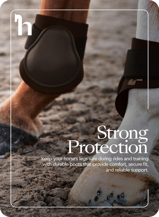 HORZE Chicago Rear Fetlock Boots for Horses, Horse Tendon Boots - Image 4