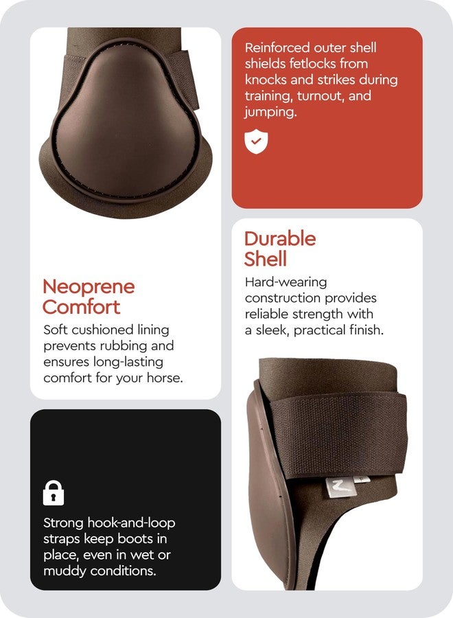 HORZE Chicago Rear Fetlock Boots for Horses, Horse Tendon Boots - Image 5