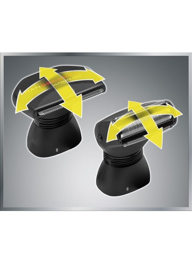 MANGROOMER - ULTIMATE PRO Back Shaver with 2 Shock Absorber Flex Heads, Power Hinge, Extreme Reach Handle and Power Burst - Image 1