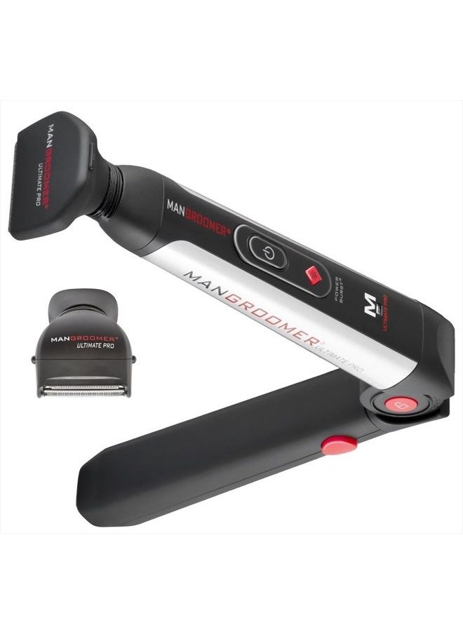 MANGROOMER - ULTIMATE PRO Back Shaver with 2 Shock Absorber Flex Heads, Power Hinge, Extreme Reach Handle and Power Burst - Image 1