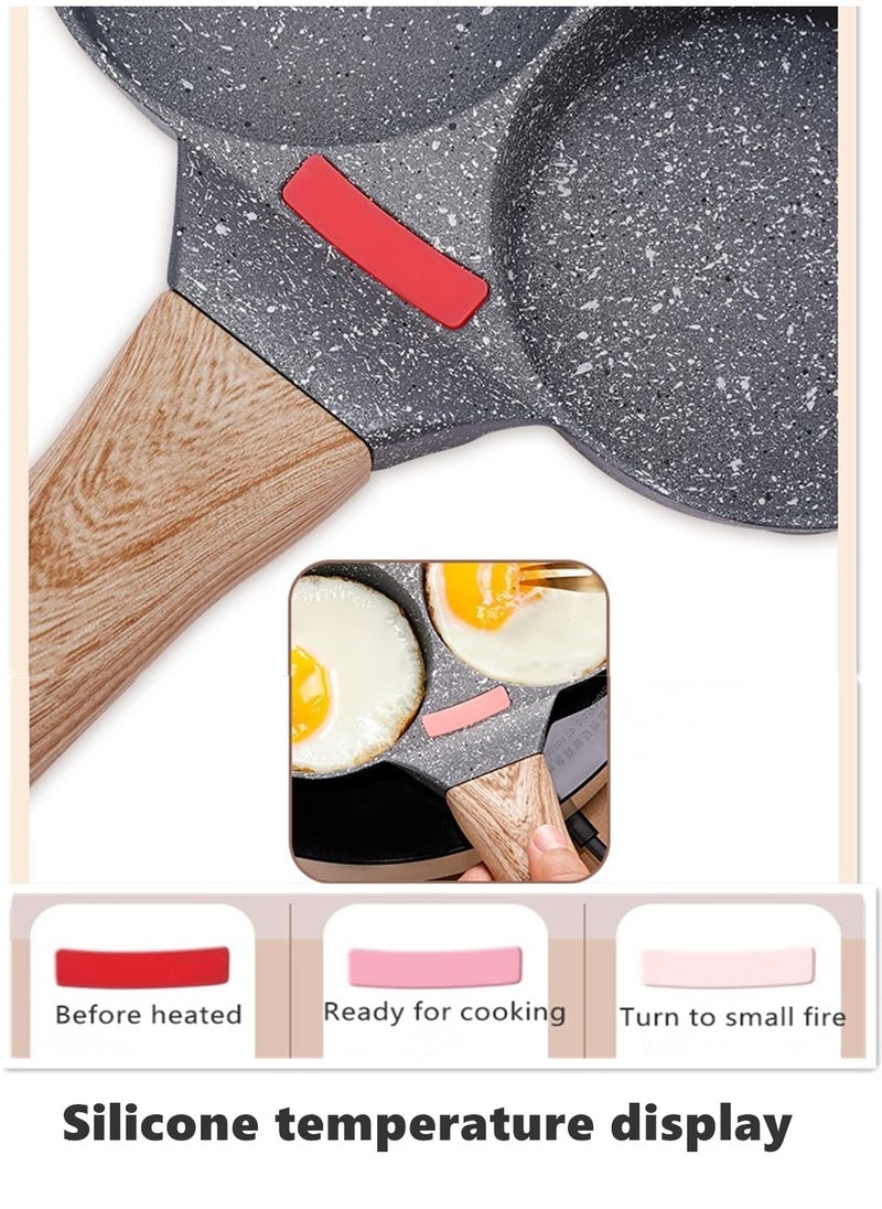 XiuWoo - 4-Cup Egg Pan Nonstick, and Healthy Granite Egg Frying Pan, Versatile Breakfast Skillet for Eggs, Pancakes, Plett, Crepes, Compatible with Gas Stove and Induction Cooktop - Image 1