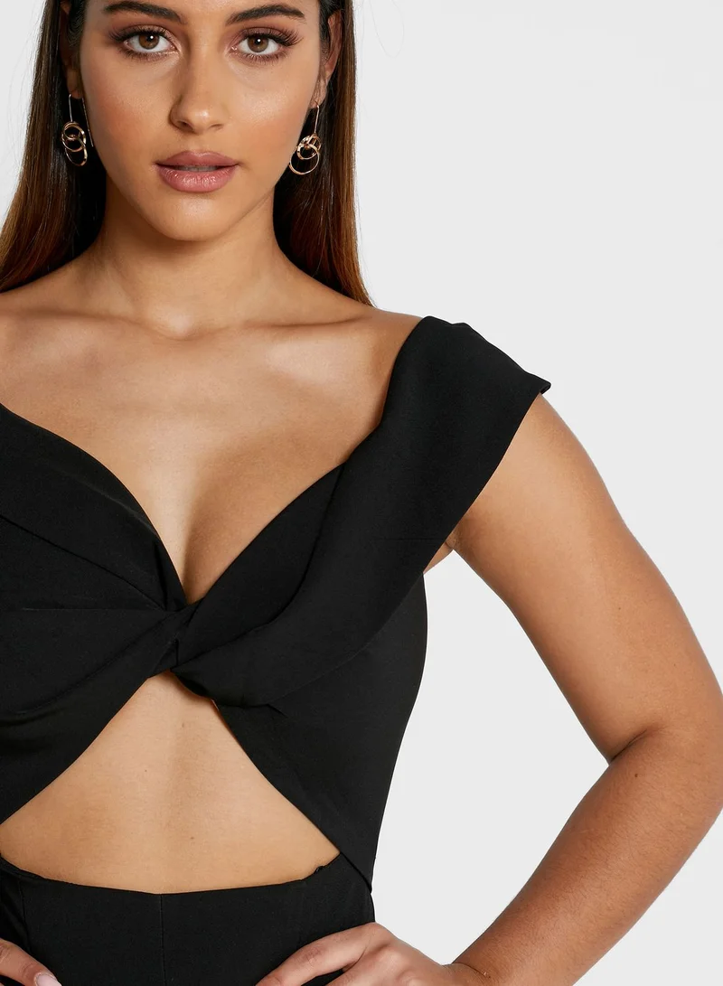 Finders Keepers Mae Front Split Cut Out Dress
