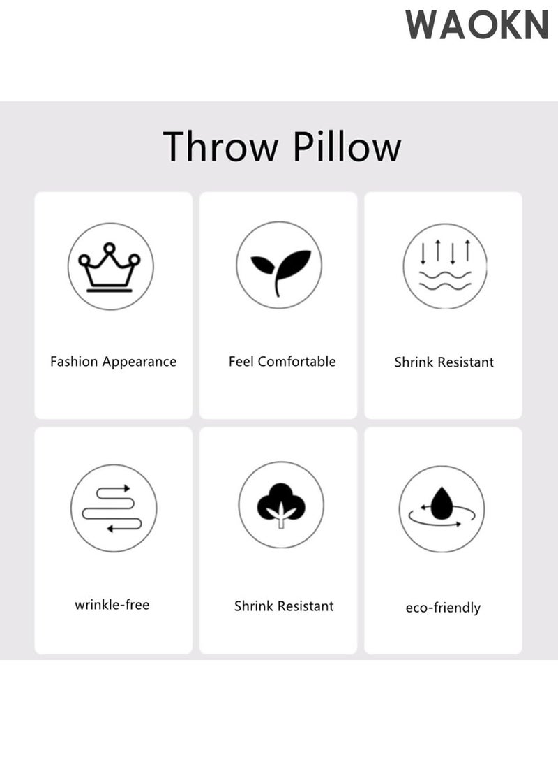 دبليو أيه أو كي أن مجموعة من 4 أغطية وسائد خضراء، 45 × 45 سم، بتصميم بنمط عتيق، أغطية وسائد ناعمة مزدوجة الجوانب، غطاء وسادة مربع لغرف المعيشة والمقاعد والأسرة والكراسي، وسادة مزخرفة بسحاب - Image 3