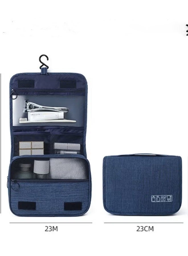 Hanging Travel Toiletry Bag, 23cm Waterproof Polyester Material, Unisex Multi-Pocket Organizer (Suitable for Middle East Business Trips/Vacations/Gym) - Image 1