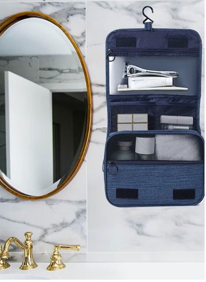 Hanging Travel Toiletry Bag, 23cm Waterproof Polyester Material, Unisex Multi-Pocket Organizer (Suitable for Middle East Business Trips/Vacations/Gym) - Image 3