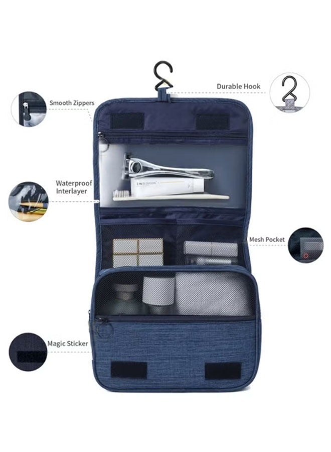 Hanging Travel Toiletry Bag, 23cm Waterproof Polyester Material, Unisex Multi-Pocket Organizer (Suitable for Middle East Business Trips/Vacations/Gym) - Image 4