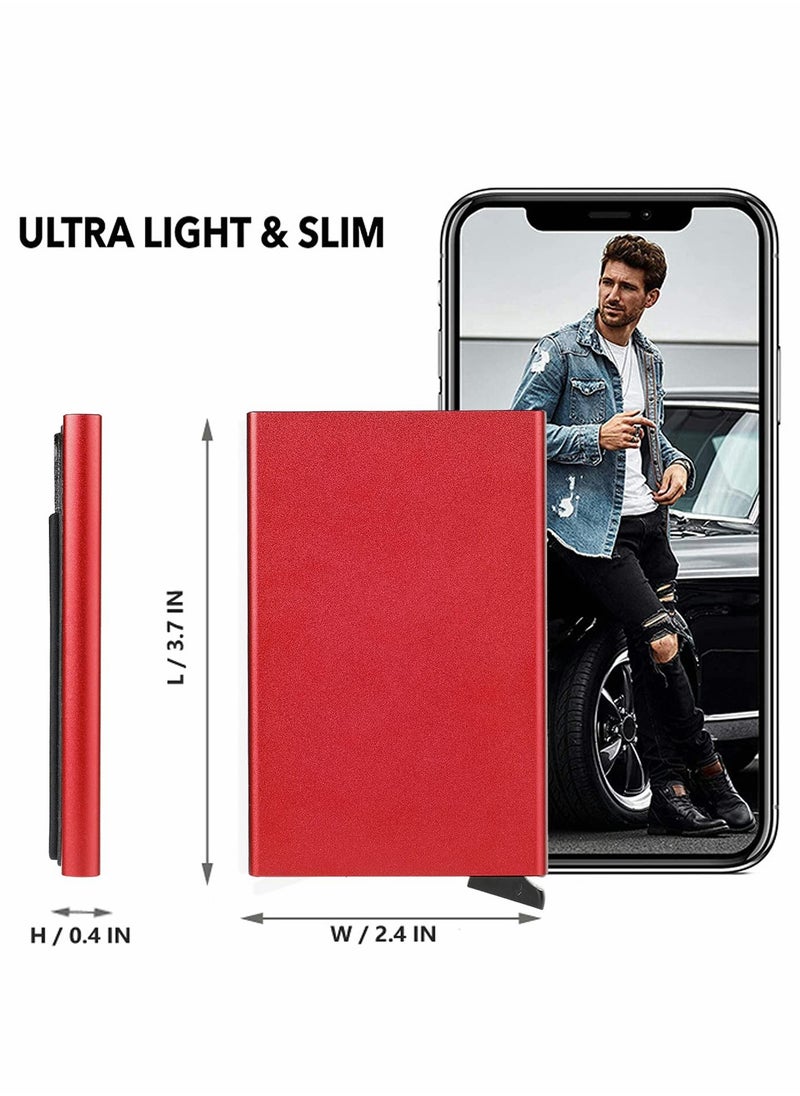 SYOSI - Pop-up Credit Card Holder Switch Sliding Business Card Case RFID Blocking Wallets for Men and Women - Image 1
