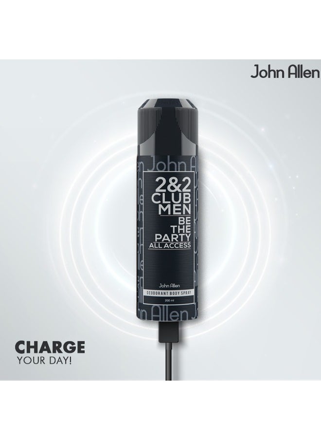 John Allen 2&2 Club Men Deodorant Body Spray - 200ml  - Image 2