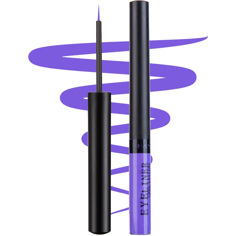 DekRion Liquid Eyeliner, Matte Colored Eyeliners, Purple Eyeliner, White Black Red Brown Green Waterproof High-pigmented Colorful Eyeliners Eye Makeup,1PC Purple - Image 1