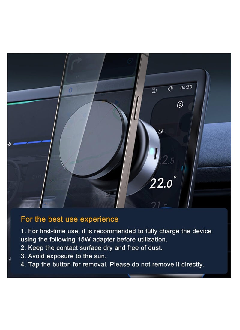 LIVVY Upgraded 360° Adjustable Electric Vacuum Magnetic Suction Cup Phone Mount, Hands-Free Magnetic Cell Phone Holder for Car, Gym, Mirror, Smooth Surface, Compatible with Magsafe iPhone  - Image 4