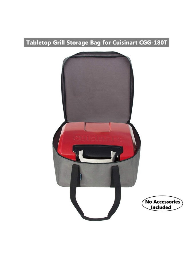 KISLANE Carrying Bag for Cuisinart CGG-180T Grill, Portable Grill Bag for Outdoor Gourmet Grill, Tabletop Grill Storage Bag for Cuisinart CGG-180T (Grey) - Image 3