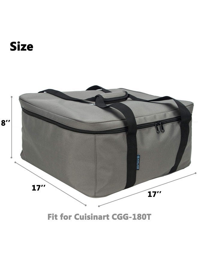 KISLANE Carrying Bag for Cuisinart CGG-180T Grill, Portable Grill Bag for Outdoor Gourmet Grill, Tabletop Grill Storage Bag for Cuisinart CGG-180T (Grey) - Image 4