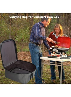 KISLANE KISLANE Carrying Bag for Cuisinart CGG-180T Grill, Portable Grill Bag for Outdoor Gourmet Grill, Tabletop Grill Storage Bag for Cuisinart CGG-180T (Grey)  - Image 5