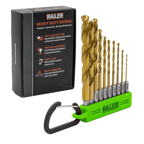 Railer Allen Wrench Drill Bit Set Railer High Speed Titanium 10pc Hex Shank Drill Bit Set for Impact Driver wBit Holder MultiPurpose Drill Bits for Metal Wood PVC brocas para Madera - Image 1