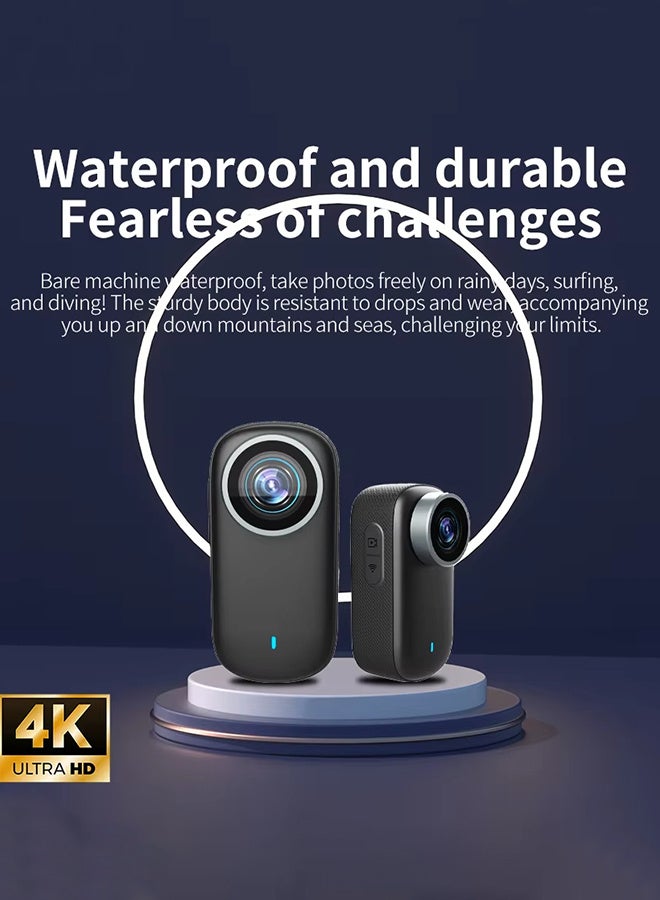 Generic 4K Portable WIFI Camera, included 128G Card, Sports Bike Camera, Cat and Dog Pet CameraHandlebar, Motorcycle, Road Sports Magnetic Camera, 130° Wide-angle, IP65 Waterproof, Mini UHD Sports Camera - Image 2