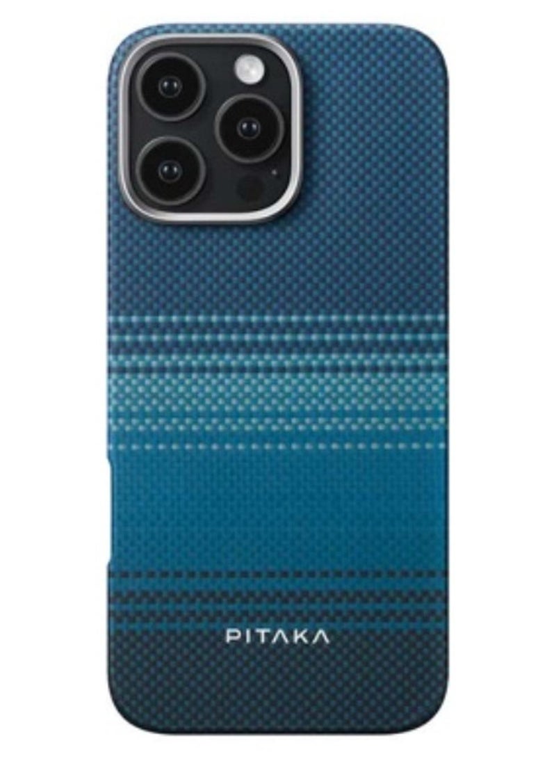 SHOPI غطاء من ألياف الكربون من PITAKA لجهاز iPhone 16 Pro / iPhone 16 Pro Max – غطاء أراميد فايبر فائق النحافة وخفيف الوزن مع نسيج منسوج فاخر، مقاوم للصدمات، متوافق مع الشحن اللاسلكي - Image 1