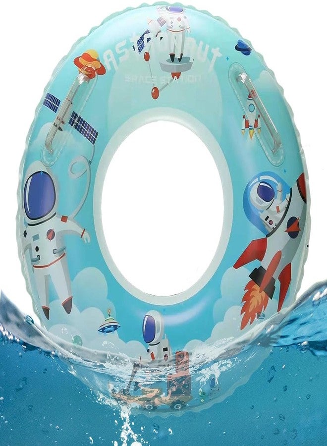 Delzon عوامة سباحة قابلة للنفخ للأطفال من ديلزون بتصميم رائد فضاء مع مقابض أمان - أنبوب مائي ممتع على شكل محطة فضائية للمسبح والشاطئ والأنشطة المائية الصيفية - (عالم ناسا، 70 سم) - Image 5