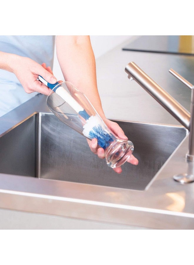 Unger 16” Flexible Glass and Bottle Scrub Brush, Extra-Long, Non-Scratch Cleaning Scrubber for Water Bottles, Travel and Coffee Mugs, Pitchers, Vases, Decanters, Glassware - Image 3