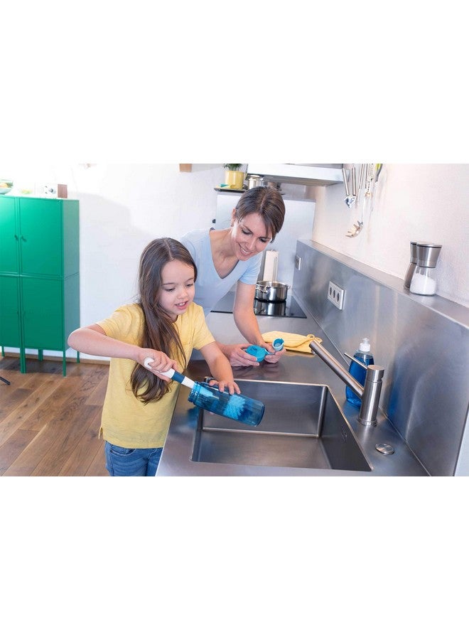 Unger 16” Flexible Glass and Bottle Scrub Brush, Extra-Long, Non-Scratch Cleaning Scrubber for Water Bottles, Travel and Coffee Mugs, Pitchers, Vases, Decanters, Glassware - Image 4