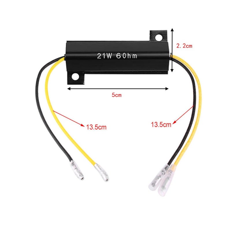 Gebildet 4PCS 12V Motorcycle Resistor 21W 6Ohm LED Load Resistors for Motorcycle Motorbike Turn Signal Indicators Compatible with Yamaha Suzuki Off Road(Y-137) - Image 4