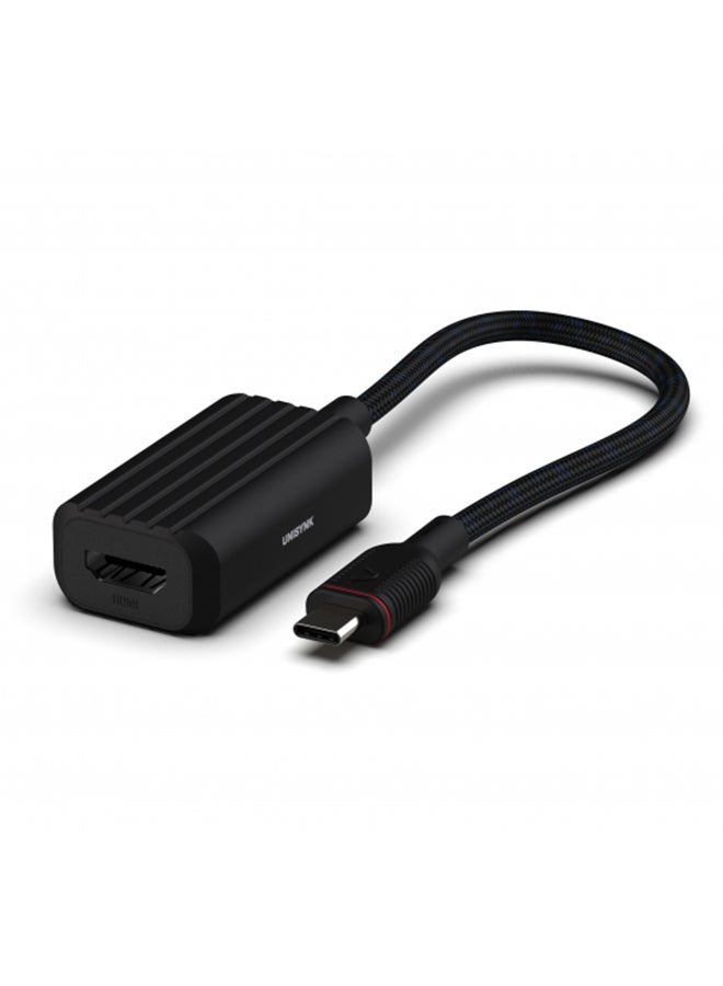 Unisynk USB-C TO HDMI ADAPTER 4K60HZ BLACK,   1x HDMI (4K@60Hz or fullHD@60Hz) - Image 3