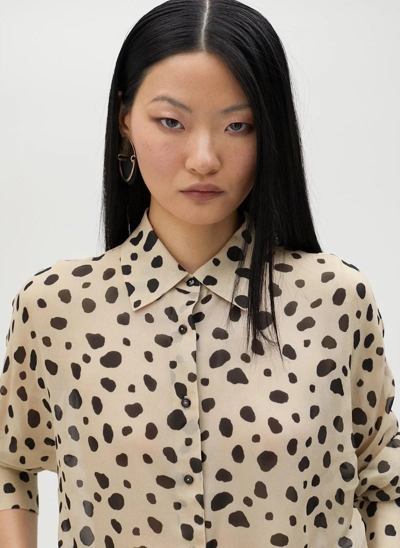Lola Casademunt Black polka dot shirt