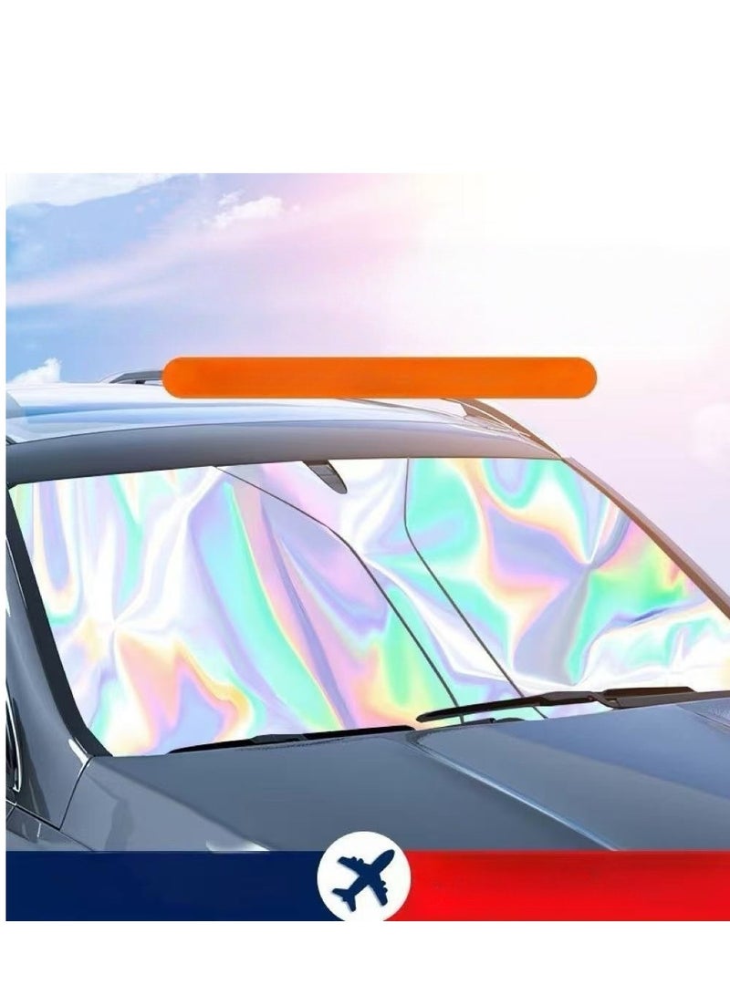 Generic Car laser sunshade for summer insulation and sunshade, a magical umbrella for car interior use with front glass  - Image 1