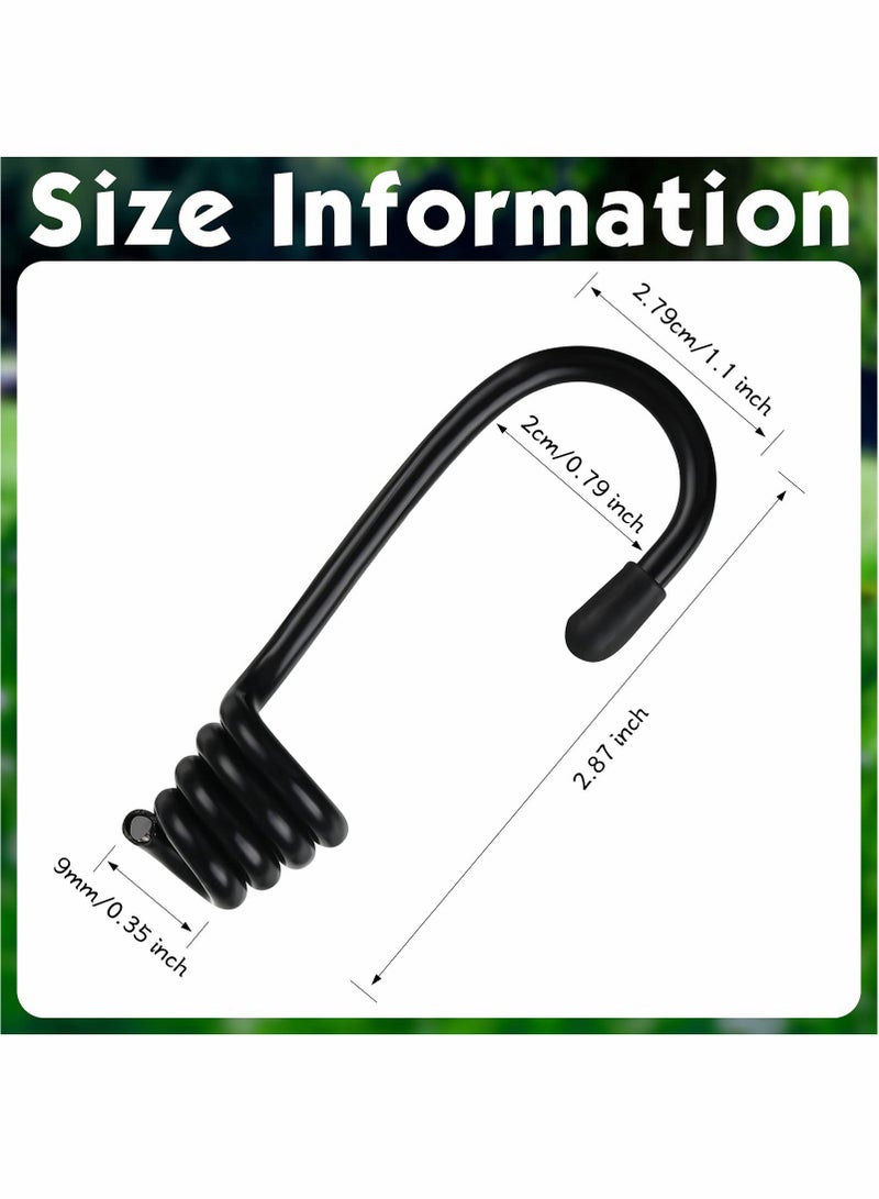 20 Pieces 3/8 Inch Plastic Coated Bungee Cord Hooks Spiral Bungee Hooks Shock Cord Hook Wire Hooks End for Elastic Rope, Boating, Camping, Auto and Outdoor Uses (No Bungee Cords) - Image 2