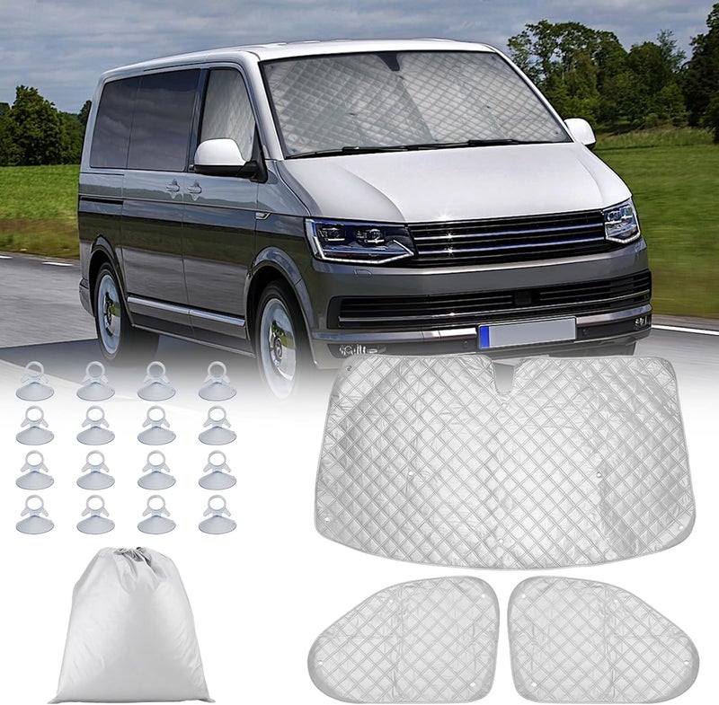 CICMOD UV Protection Sunshade Cover for VW T5 T6 - 3 Pieces with Storage Bag - Image 1