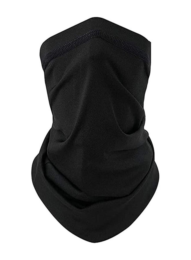 Ghelonadi Men and Women Cotton Face Mask Sun and Dust Protection Face Scarf Bandana Sunscreen Balaclava for Outdoor Biker Hiking Fishing Black 1 PCS - Image 1