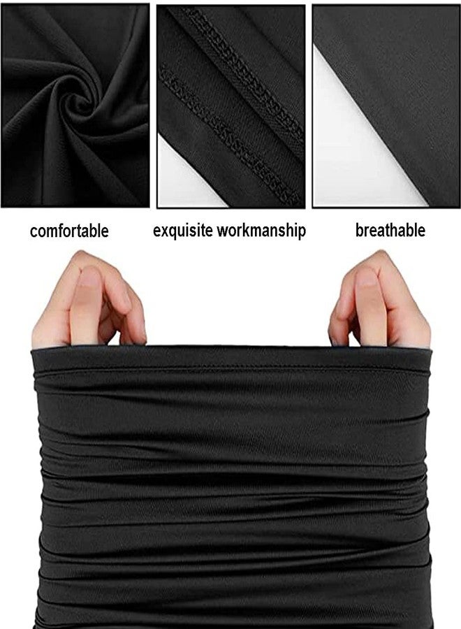 Ghelonadi Men and Women Cotton Face Mask Sun and Dust Protection Face Scarf Bandana Sunscreen Balaclava for Outdoor Biker Hiking Fishing Black 1 PCS - Image 4