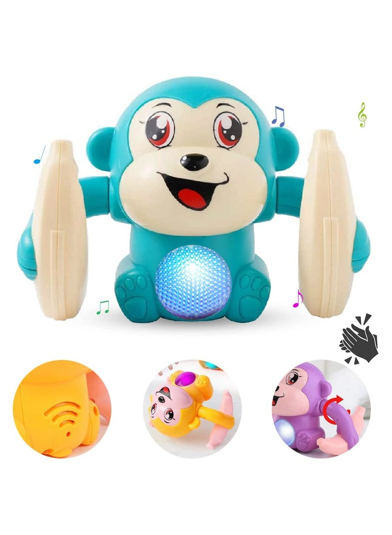 الرقص القرد لعبة موسيقية للأطفال طفل الدوار دمية المتداولة لعبة التخلص مع التحكم الصوتي الضوء الموسيقي والتأثيرات الصوتية مع مستشعر - علامة ISI - متعددة الألوان - Image 1