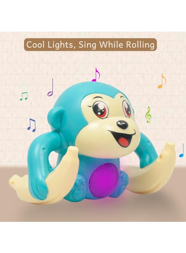 الرقص القرد لعبة موسيقية للأطفال طفل الدوار دمية المتداولة لعبة التخلص مع التحكم الصوتي الضوء الموسيقي والتأثيرات الصوتية مع مستشعر - علامة ISI - متعددة الألوان - Image 3
