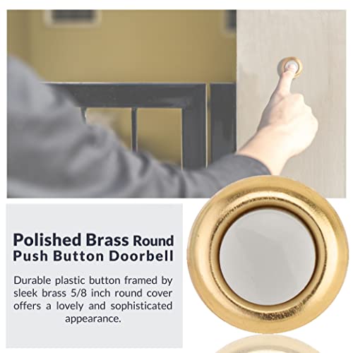 Newhouse Hardware FMB Doorbell Button, 1-Pack, Brass - Image 4