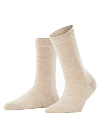 FALKE Women Softmerino Crew Cut W 1 Pair, Beige (Linn Melange 4549), 6.5-7.5 - Image 1