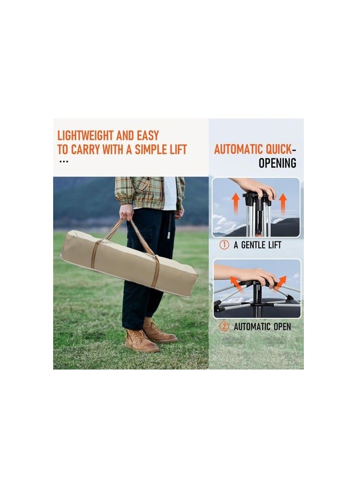 خيمة تخييم تتسع لـ 6  اشخاص، مقاومة للماء، نافذتين وبابين - اوتوماتيك الفتح - Image 3