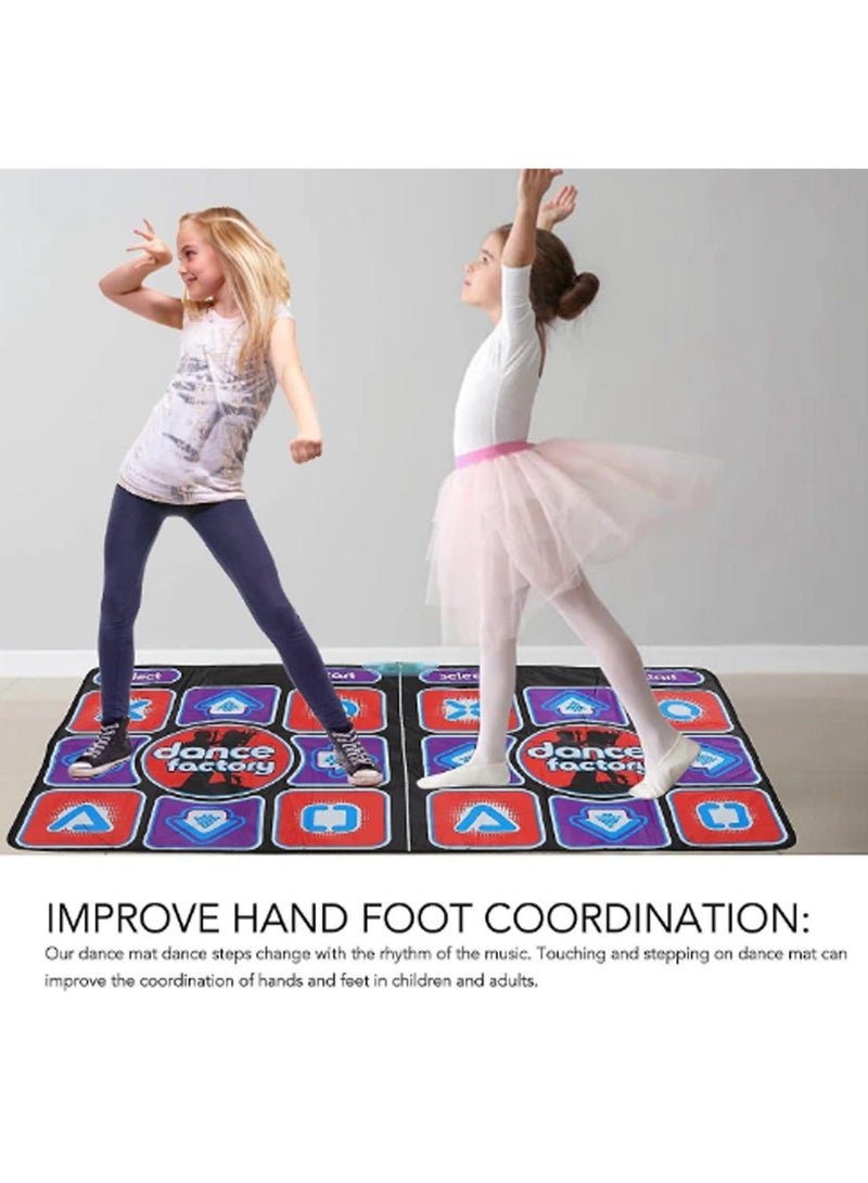 Wired Dance Game Mat For 2 People Non-Slip Dance Mat For Running Yoga Compatible With Tv Computer - Image 2